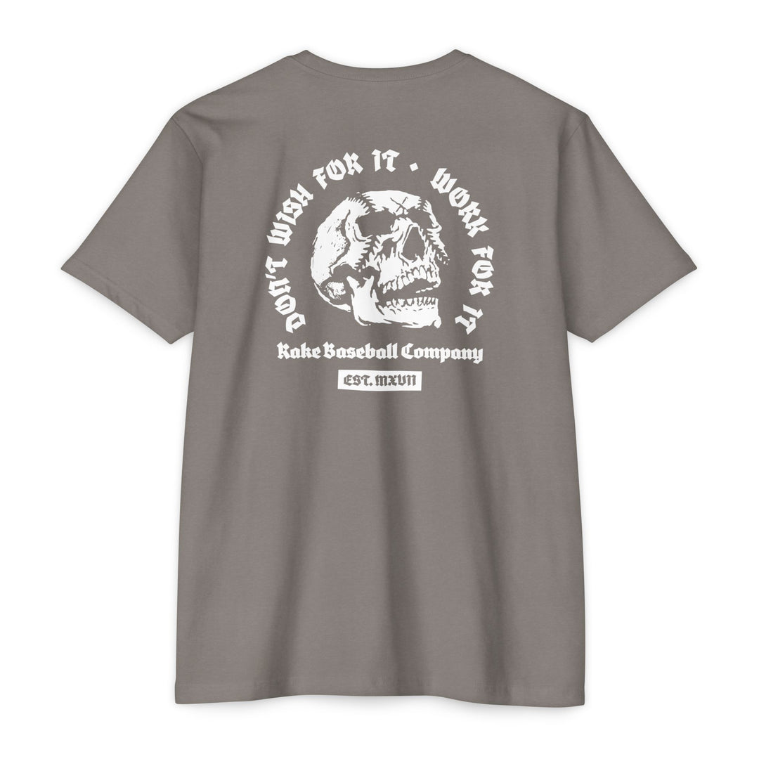 Skull Work For It Tee - Rake Baseball Company - RAKE BASEBALL | BASEBALL T-SHIRT | BASEBALL CLOTHING | GOOD VIBES ONLY