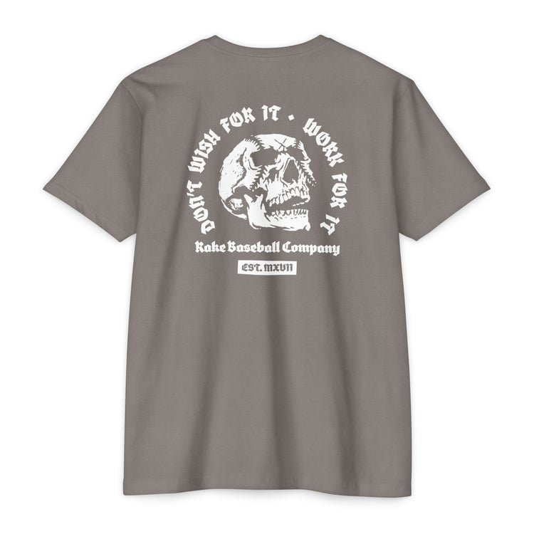 Skull Work For It Tee - Rake Baseball Company - RAKE BASEBALL | BASEBALL T-SHIRT | BASEBALL CLOTHING | GOOD VIBES ONLY