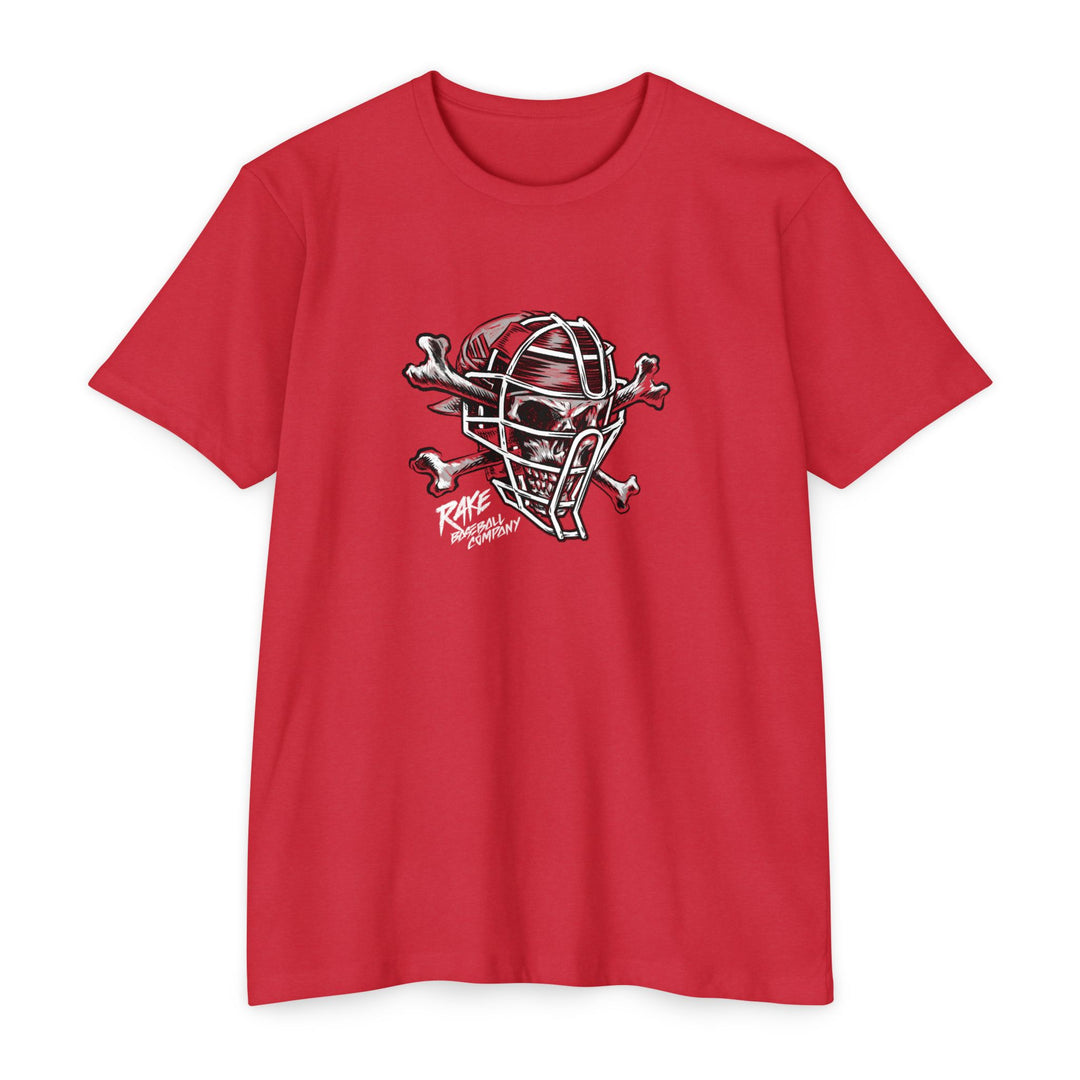 Skull & Bones Catching Tee - Rake Baseball Company - RAKE BASEBALL | BASEBALL T-SHIRT | BASEBALL CLOTHING | GOOD VIBES ONLY
