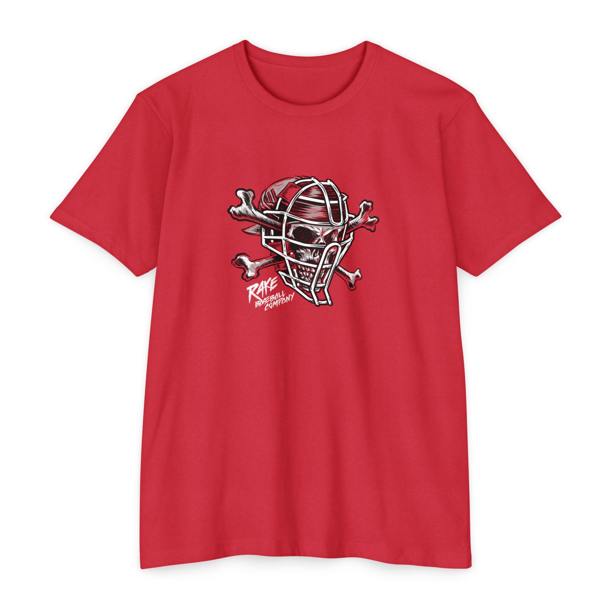 Skull & Bones Catching Tee - Rake Baseball Company - RAKE BASEBALL | BASEBALL T-SHIRT | BASEBALL CLOTHING | GOOD VIBES ONLY