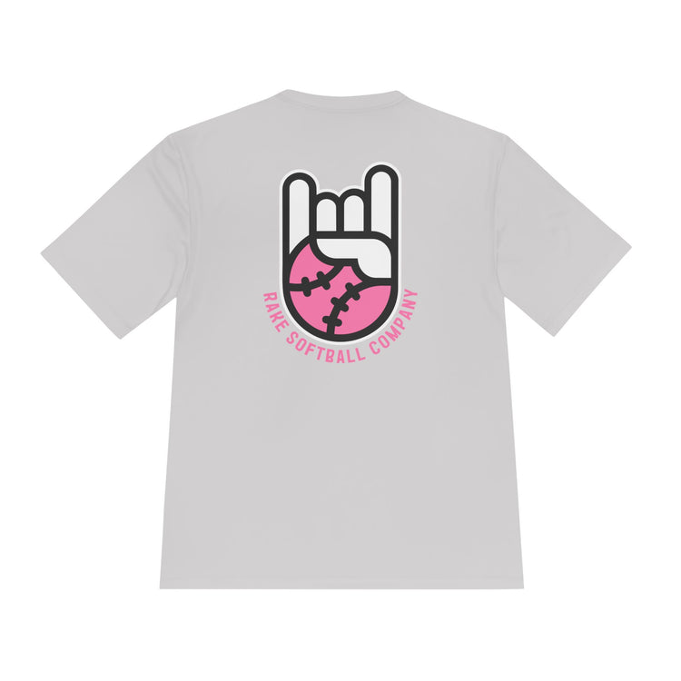 Rake Softball Company Dry Fit Tee - Rake Baseball Company - RAKE BASEBALL | BASEBALL T-SHIRT | BASEBALL CLOTHING | GOOD VIBES ONLY