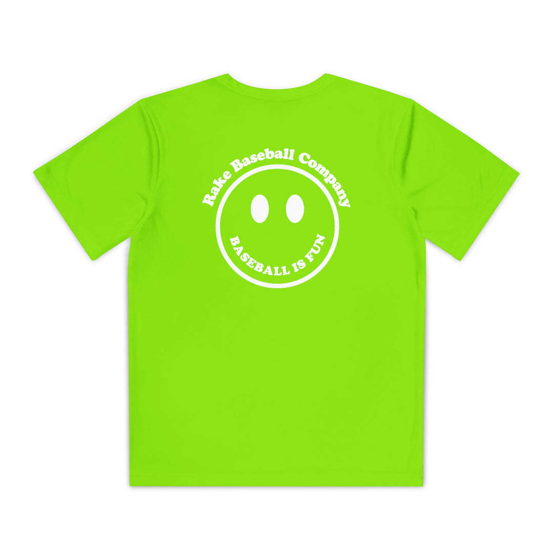 Kids Baseball Is Fun Dry Fit Tee - Rake Baseball Company - RAKE BASEBALL | BASEBALL T-SHIRT | BASEBALL CLOTHING | GOOD VIBES ONLY