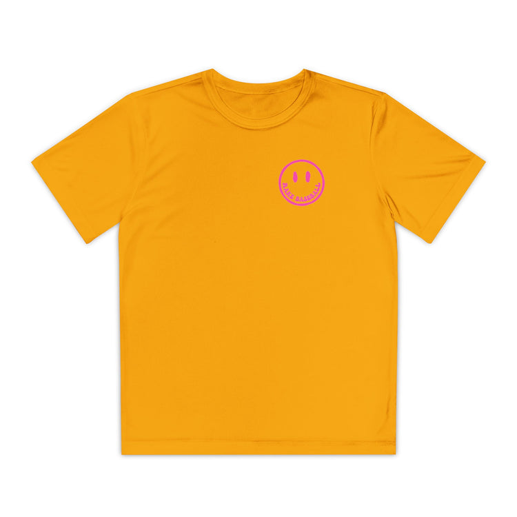 Kids Rake Smile Dry Fit Tee - Rake Baseball Company - RAKE BASEBALL | BASEBALL T-SHIRT | BASEBALL CLOTHING | GOOD VIBES ONLY