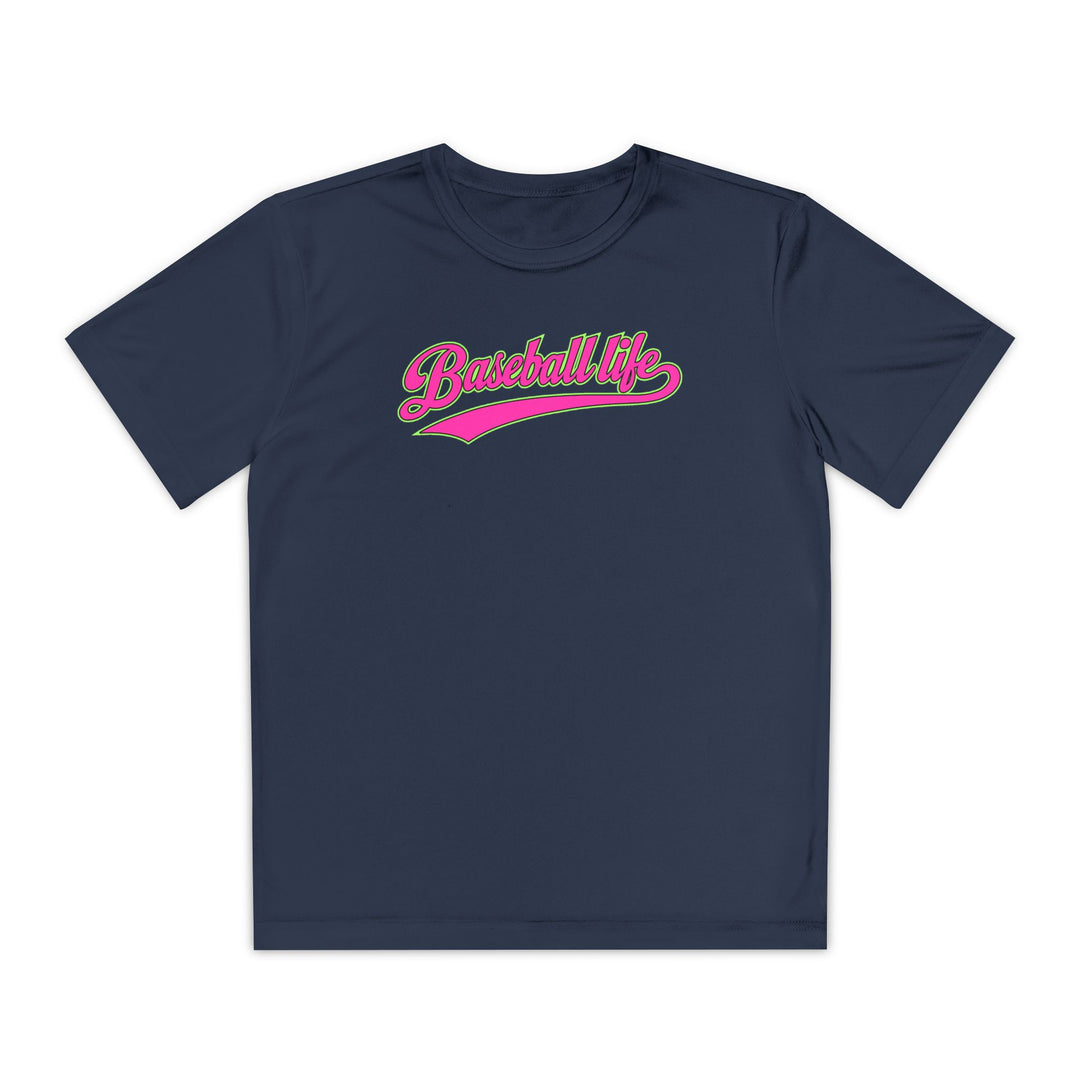 Kids Baseball Life Pink Edition Dry Fit Tee