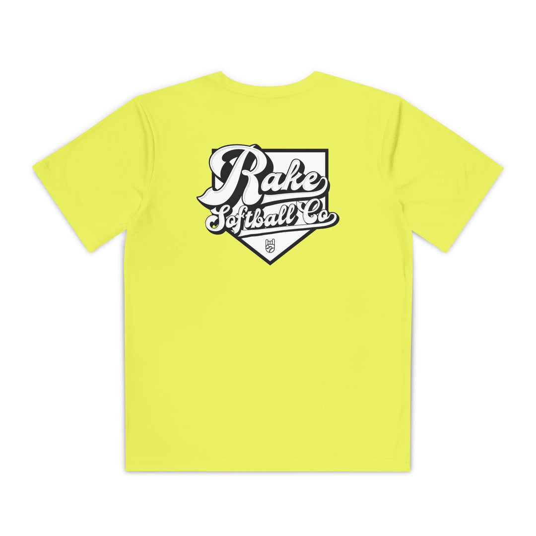 Kids Rake Softball Co. Dry Fit Tee - Rake Baseball Company - RAKE BASEBALL | BASEBALL T-SHIRT | BASEBALL CLOTHING | GOOD VIBES ONLY