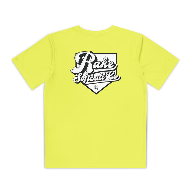 Kids Rake Softball Co. Dry Fit Tee - Rake Baseball Company - RAKE BASEBALL | BASEBALL T-SHIRT | BASEBALL CLOTHING | GOOD VIBES ONLY