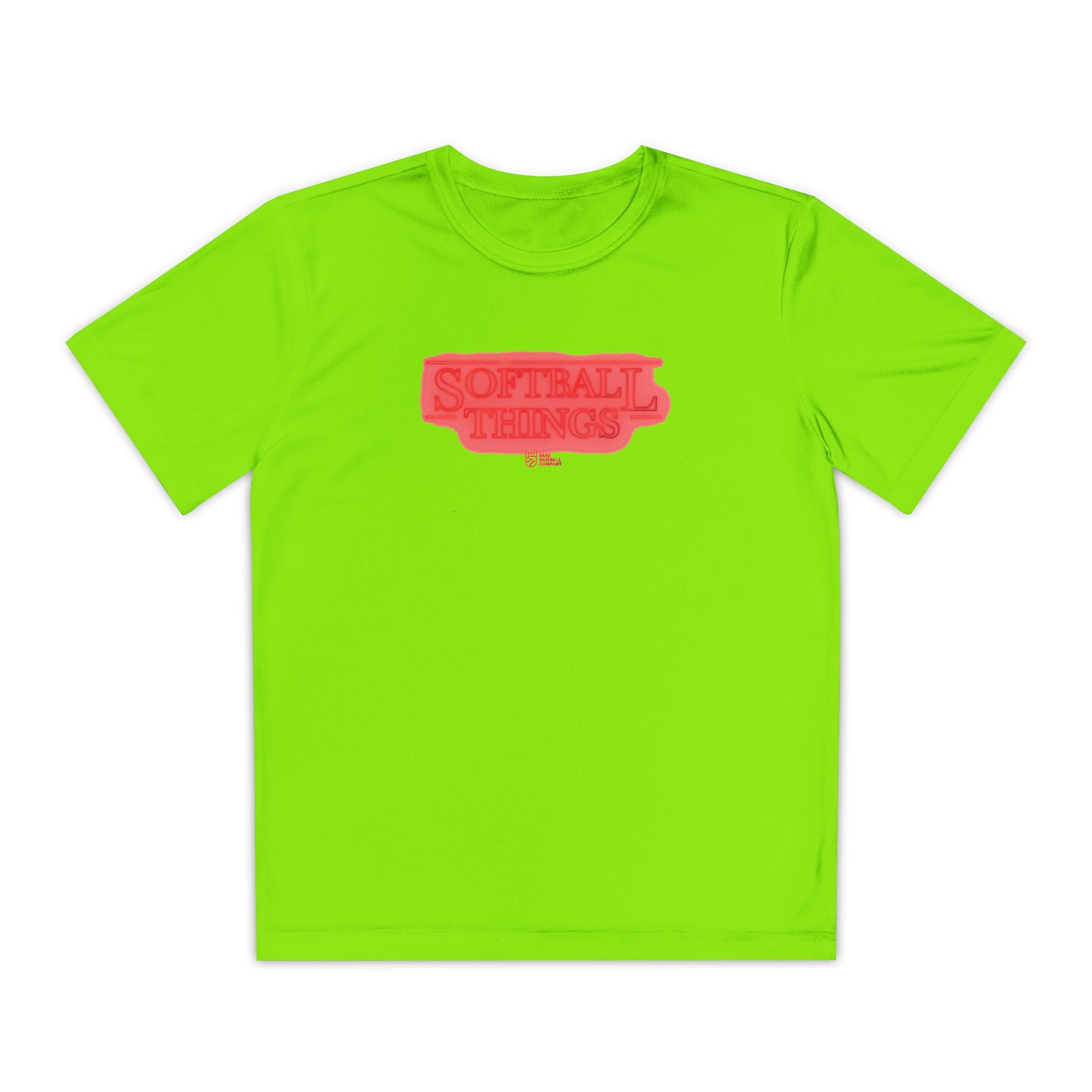 Kids Softball Things Dry Fit Tee - Rake Baseball Company - RAKE BASEBALL | BASEBALL T-SHIRT | BASEBALL CLOTHING | GOOD VIBES ONLY