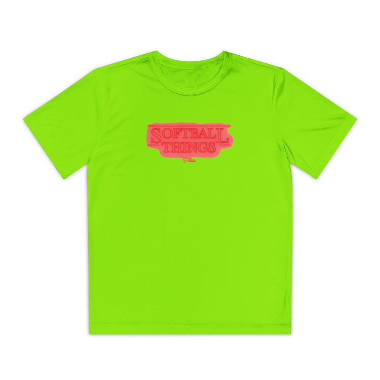 Kids Softball Things Dry Fit Tee - Rake Baseball Company - RAKE BASEBALL | BASEBALL T-SHIRT | BASEBALL CLOTHING | GOOD VIBES ONLY