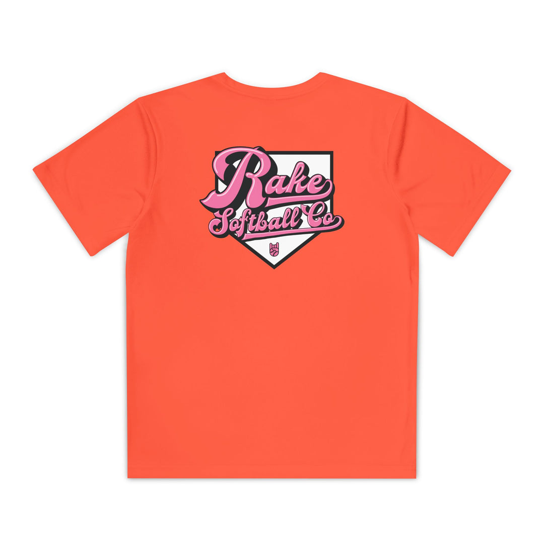 Kids Rake Softball Co. Dry Fit Tee - Rake Baseball Company - RAKE BASEBALL | BASEBALL T-SHIRT | BASEBALL CLOTHING | GOOD VIBES ONLY