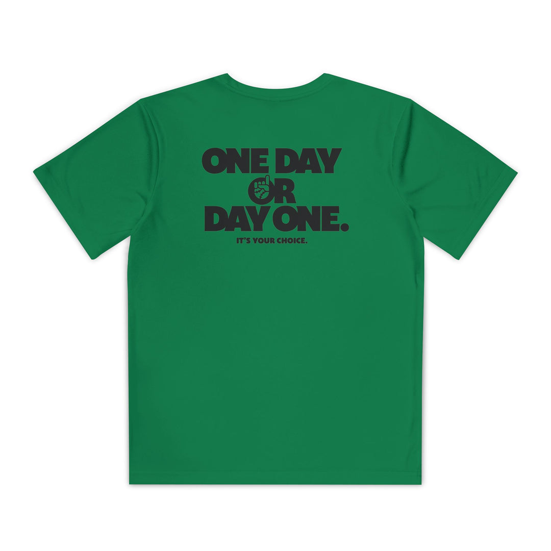 Kids One Day or Day One Dry Fit Tee - Rake Baseball Company - RAKE BASEBALL | BASEBALL T-SHIRT | BASEBALL CLOTHING | GOOD VIBES ONLY