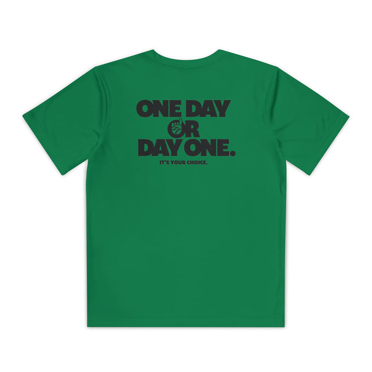 Kids One Day or Day One Dry Fit Tee - Rake Baseball Company - RAKE BASEBALL | BASEBALL T-SHIRT | BASEBALL CLOTHING | GOOD VIBES ONLY