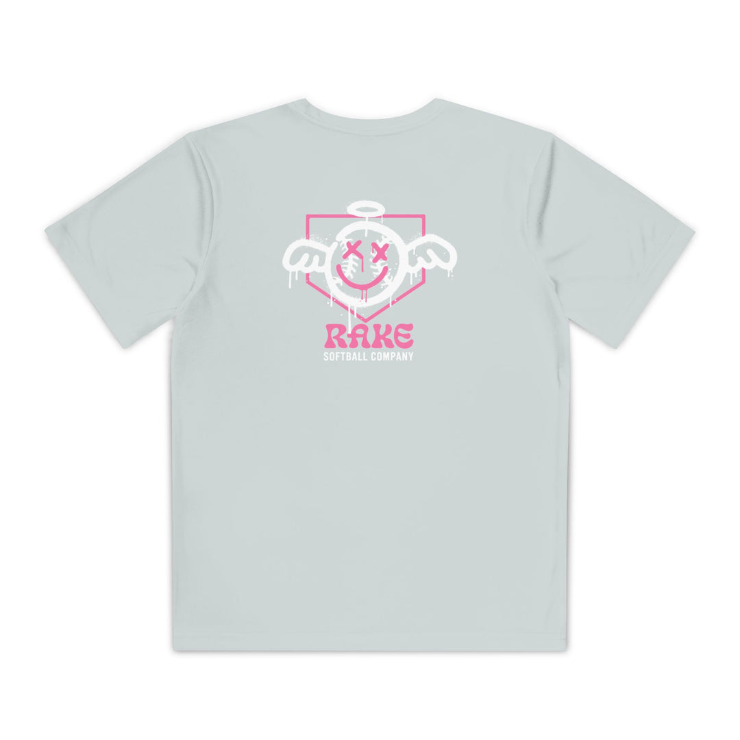 Kids She Angel Drip Softball Dry Fit Tee - Rake Baseball Company - RAKE BASEBALL | BASEBALL T-SHIRT | BASEBALL CLOTHING | GOOD VIBES ONLY