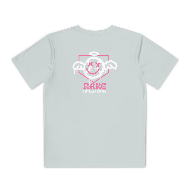 Kids She Angel Drip Softball Dry Fit Tee - Rake Baseball Company - RAKE BASEBALL | BASEBALL T-SHIRT | BASEBALL CLOTHING | GOOD VIBES ONLY