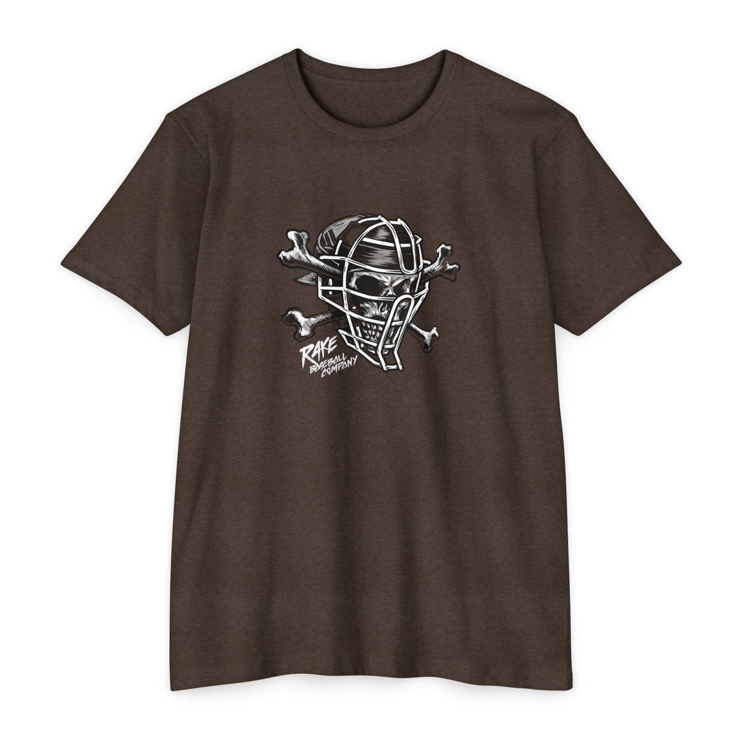 Skull & Bones Catching Tee - Rake Baseball Company - RAKE BASEBALL | BASEBALL T-SHIRT | BASEBALL CLOTHING | GOOD VIBES ONLY