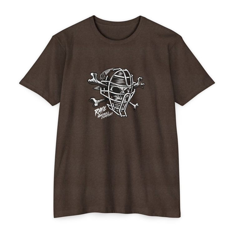 Skull & Bones Catching Tee - Rake Baseball Company - RAKE BASEBALL | BASEBALL T-SHIRT | BASEBALL CLOTHING | GOOD VIBES ONLY