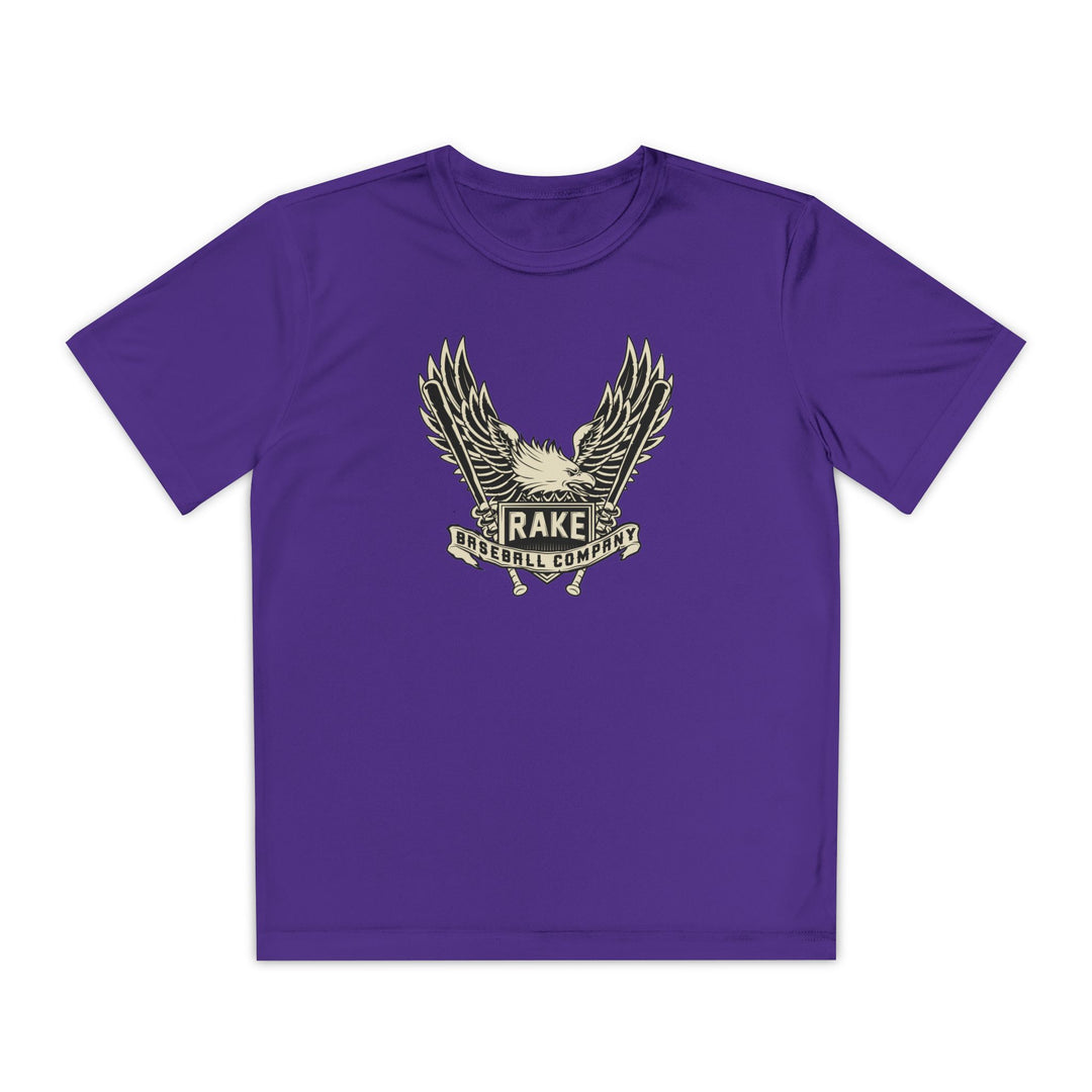 Kids Rake Eagle Dry Fit Tee - Rake Baseball Company - RAKE BASEBALL | BASEBALL T-SHIRT | BASEBALL CLOTHING | GOOD VIBES ONLY