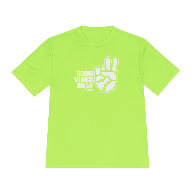 Good Vibes Only Dry Fit Tee - Rake Baseball Company - RAKE BASEBALL | BASEBALL T-SHIRT | BASEBALL CLOTHING | GOOD VIBES ONLY