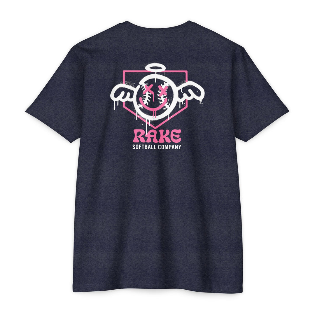 She Angel Drip Softball Tee - Rake Baseball Company - RAKE BASEBALL | BASEBALL T-SHIRT | BASEBALL CLOTHING | GOOD VIBES ONLY