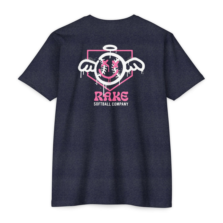 She Angel Drip Softball Tee - Rake Baseball Company - RAKE BASEBALL | BASEBALL T-SHIRT | BASEBALL CLOTHING | GOOD VIBES ONLY