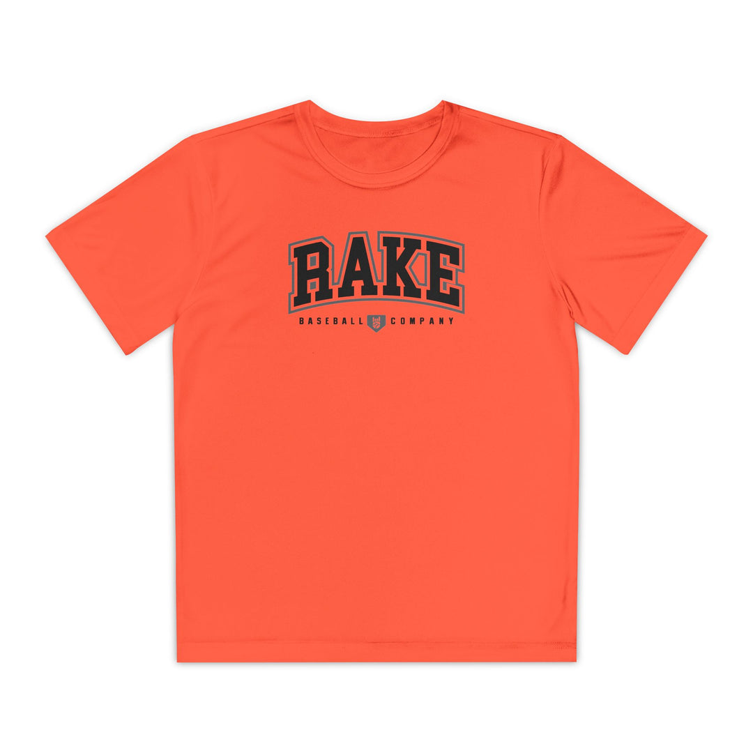 Kids Rake Collegiate Dry Fit Tee - Rake Baseball Company - RAKE BASEBALL | BASEBALL T-SHIRT | BASEBALL CLOTHING | GOOD VIBES ONLY