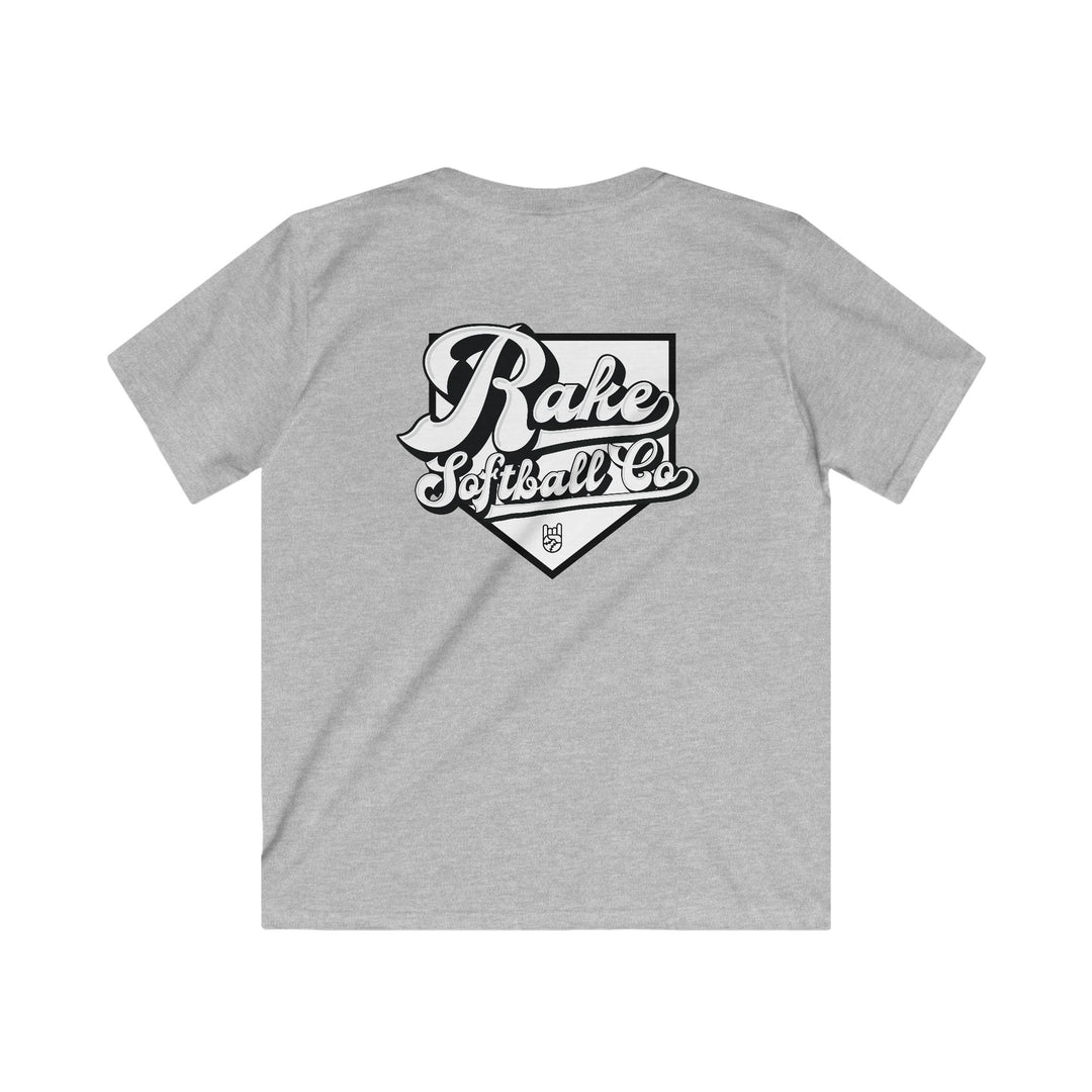 Kids Rake Softball Co. Tee - Rake Baseball Company - RAKE BASEBALL | BASEBALL T-SHIRT | BASEBALL CLOTHING | GOOD VIBES ONLY