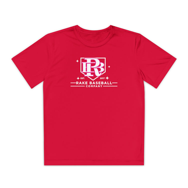 Kids Rake Baseball Homeplate Tee Dry Fit Tee - Rake Baseball Company - RAKE BASEBALL | BASEBALL T-SHIRT | BASEBALL CLOTHING | GOOD VIBES ONLY