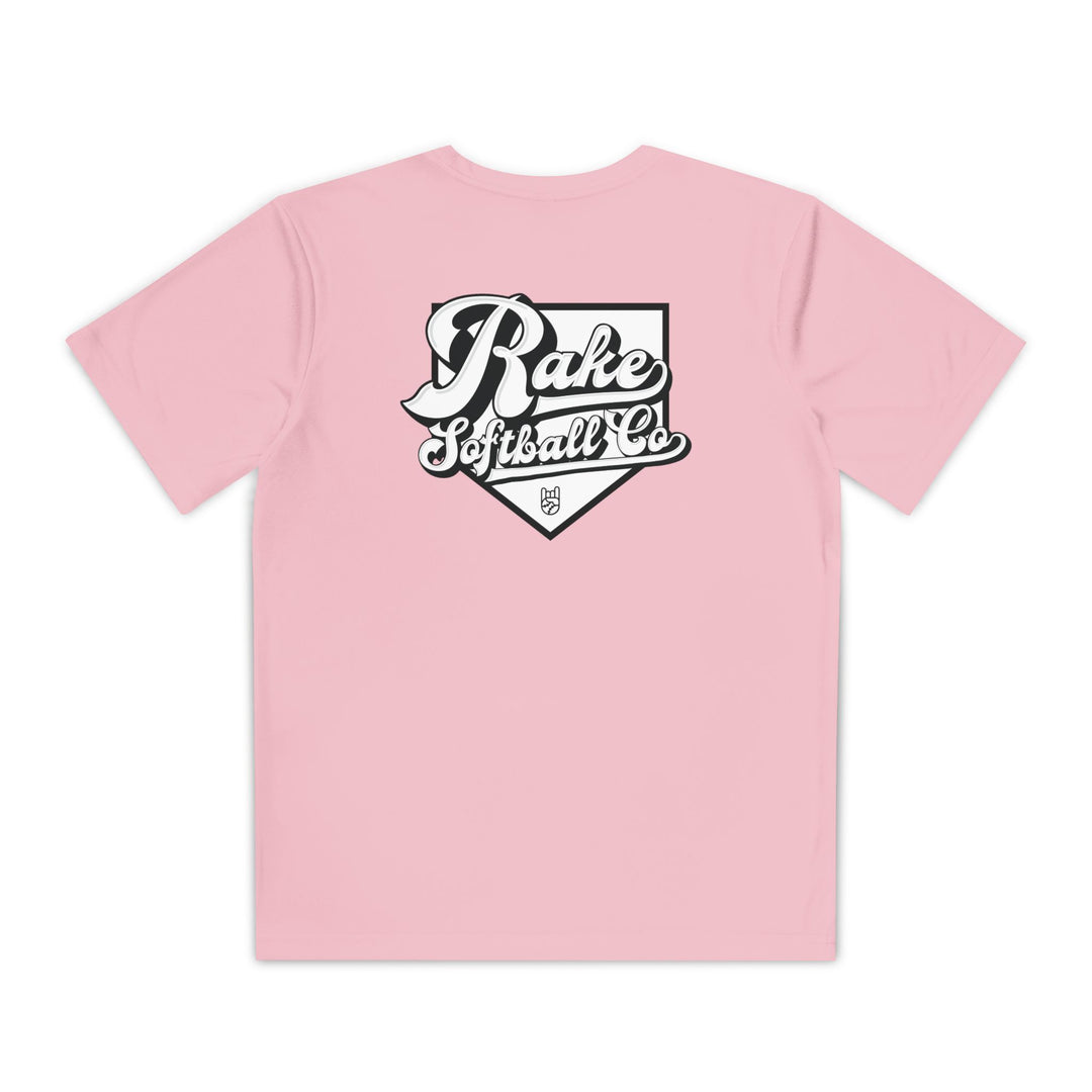 Kids Rake Softball Co. Dry Fit Tee - Rake Baseball Company - RAKE BASEBALL | BASEBALL T-SHIRT | BASEBALL CLOTHING | GOOD VIBES ONLY