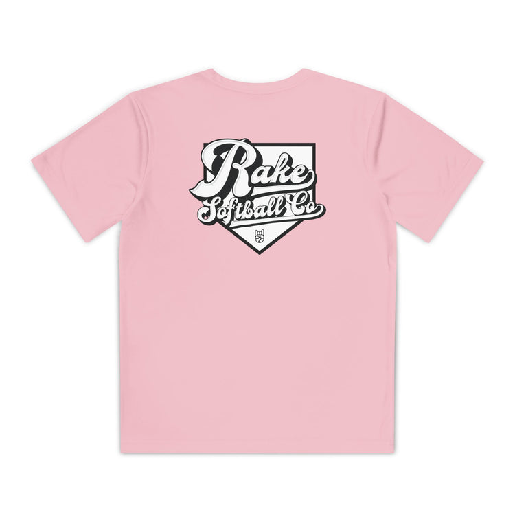 Kids Rake Softball Co. Dry Fit Tee - Rake Baseball Company - RAKE BASEBALL | BASEBALL T-SHIRT | BASEBALL CLOTHING | GOOD VIBES ONLY