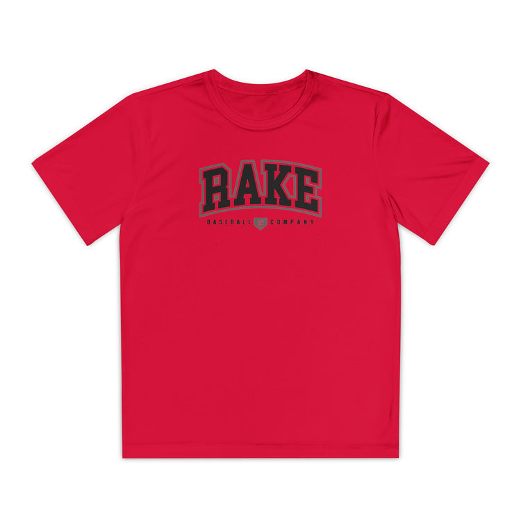 Kids Rake Collegiate Dry Fit Tee - Rake Baseball Company - RAKE BASEBALL | BASEBALL T-SHIRT | BASEBALL CLOTHING | GOOD VIBES ONLY
