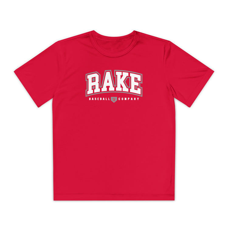 Kids Rake Collegiate Dry Fit Tee - Rake Baseball Company - RAKE BASEBALL | BASEBALL T-SHIRT | BASEBALL CLOTHING | GOOD VIBES ONLY