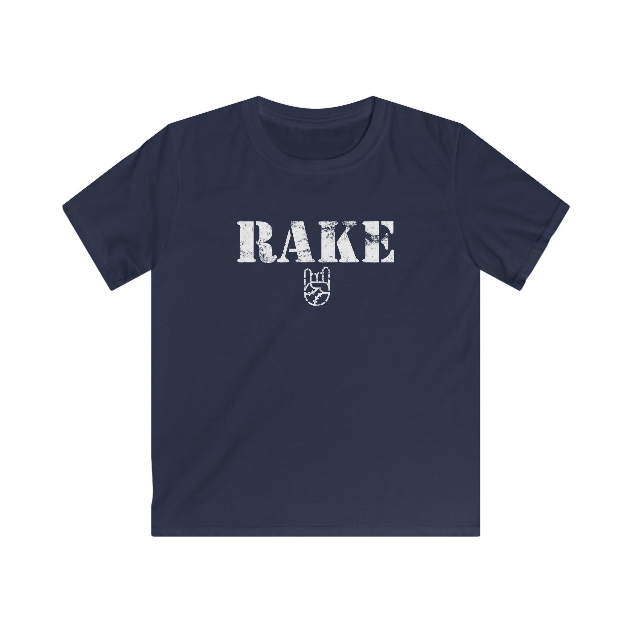 Kids Rake Stencil Tee - Rake Baseball Company - RAKE BASEBALL | BASEBALL T-SHIRT | BASEBALL CLOTHING | GOOD VIBES ONLY
