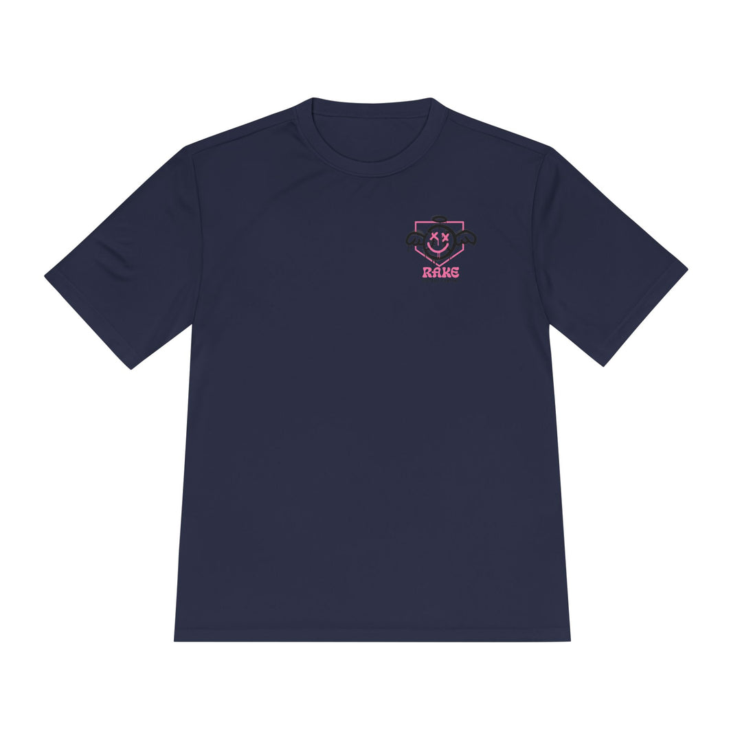 She Angel Drip Softball Dry Fit Tee - Rake Baseball Company - RAKE BASEBALL | BASEBALL T-SHIRT | BASEBALL CLOTHING | GOOD VIBES ONLY