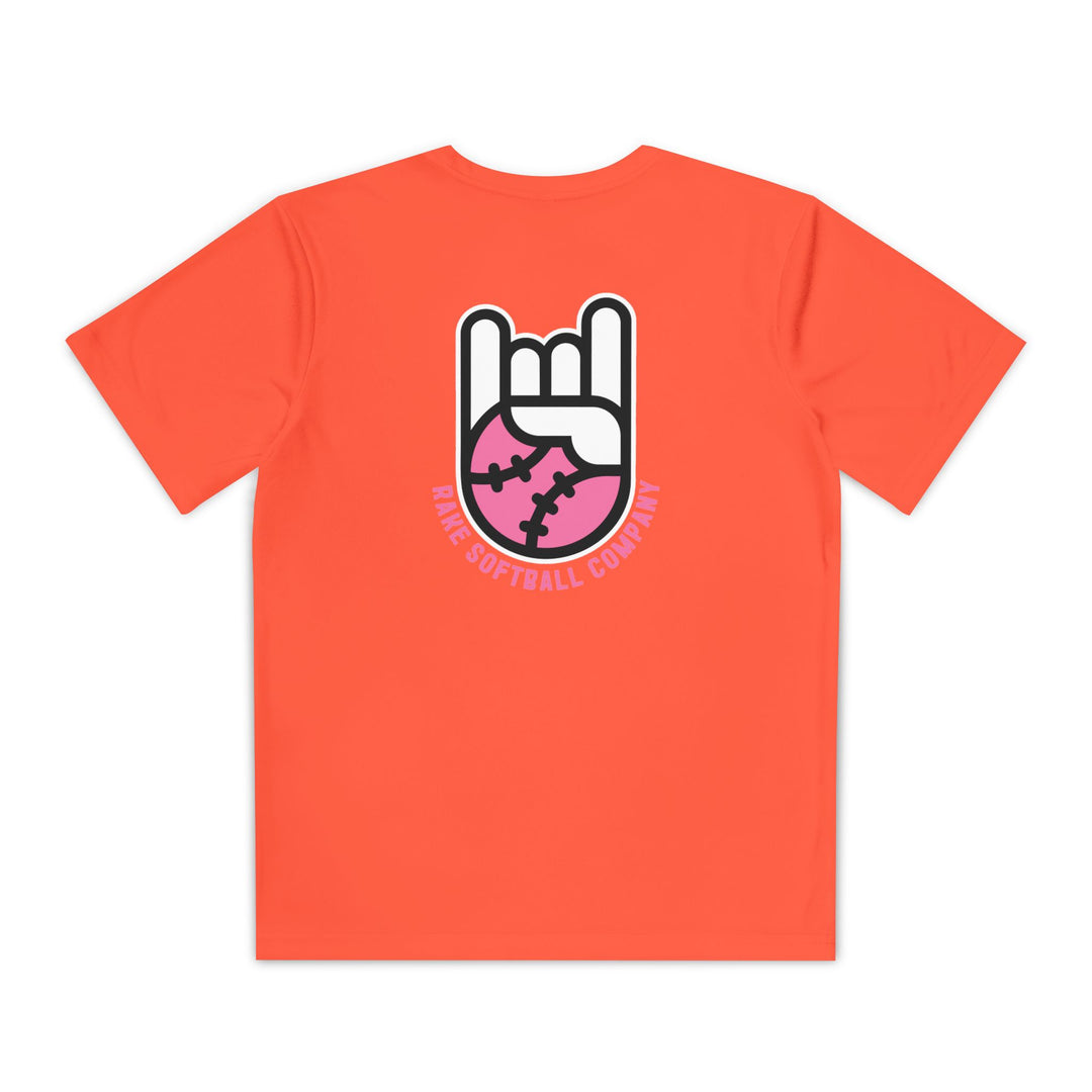 Kids Rake Softball Company Dry Fit Tee - Rake Baseball Company - RAKE BASEBALL | BASEBALL T-SHIRT | BASEBALL CLOTHING | GOOD VIBES ONLY