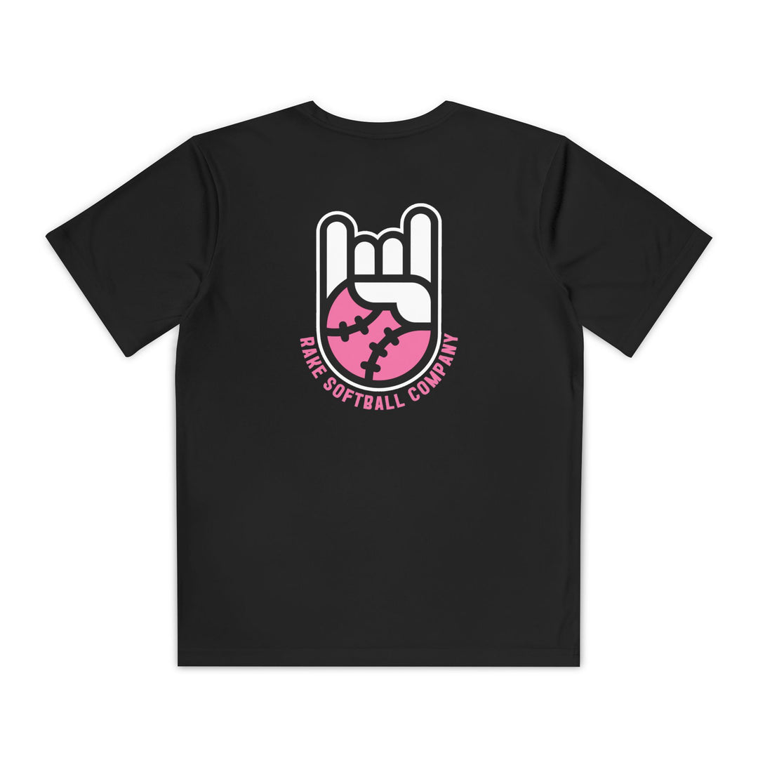 Kids Rake Softball Company Dry Fit Tee - Rake Baseball Company - RAKE BASEBALL | BASEBALL T-SHIRT | BASEBALL CLOTHING | GOOD VIBES ONLY