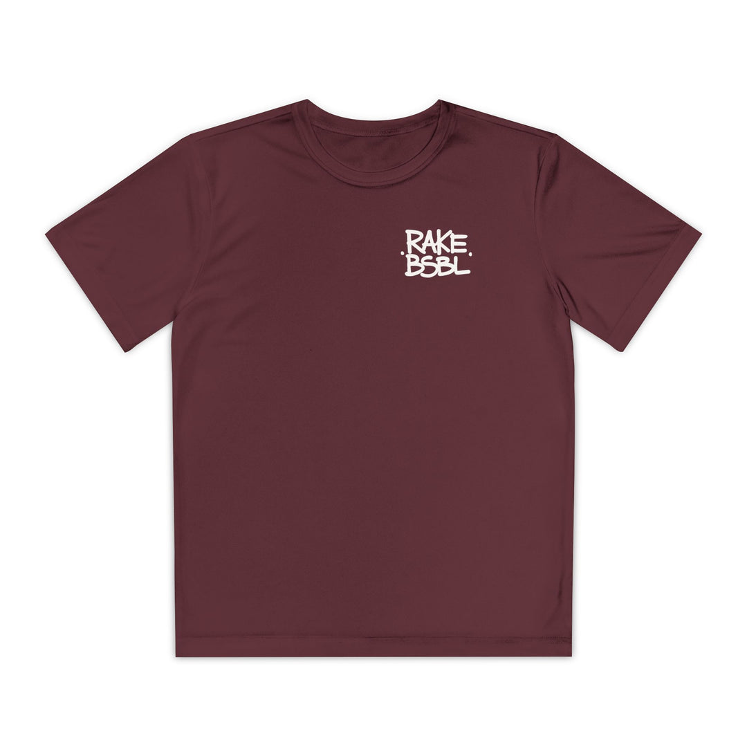 Kids Positive Mental Attitude Dry Fit Tee - Rake Baseball Company - RAKE BASEBALL | BASEBALL T-SHIRT | BASEBALL CLOTHING | GOOD VIBES ONLY