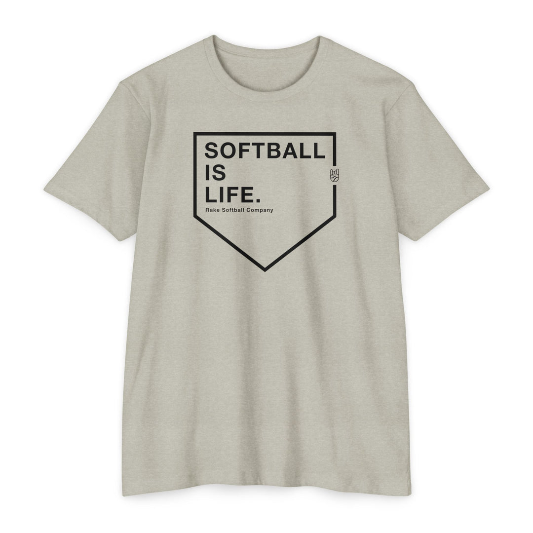 Softball Is Life Tee - Rake Baseball Company - RAKE BASEBALL | BASEBALL T-SHIRT | BASEBALL CLOTHING | GOOD VIBES ONLY