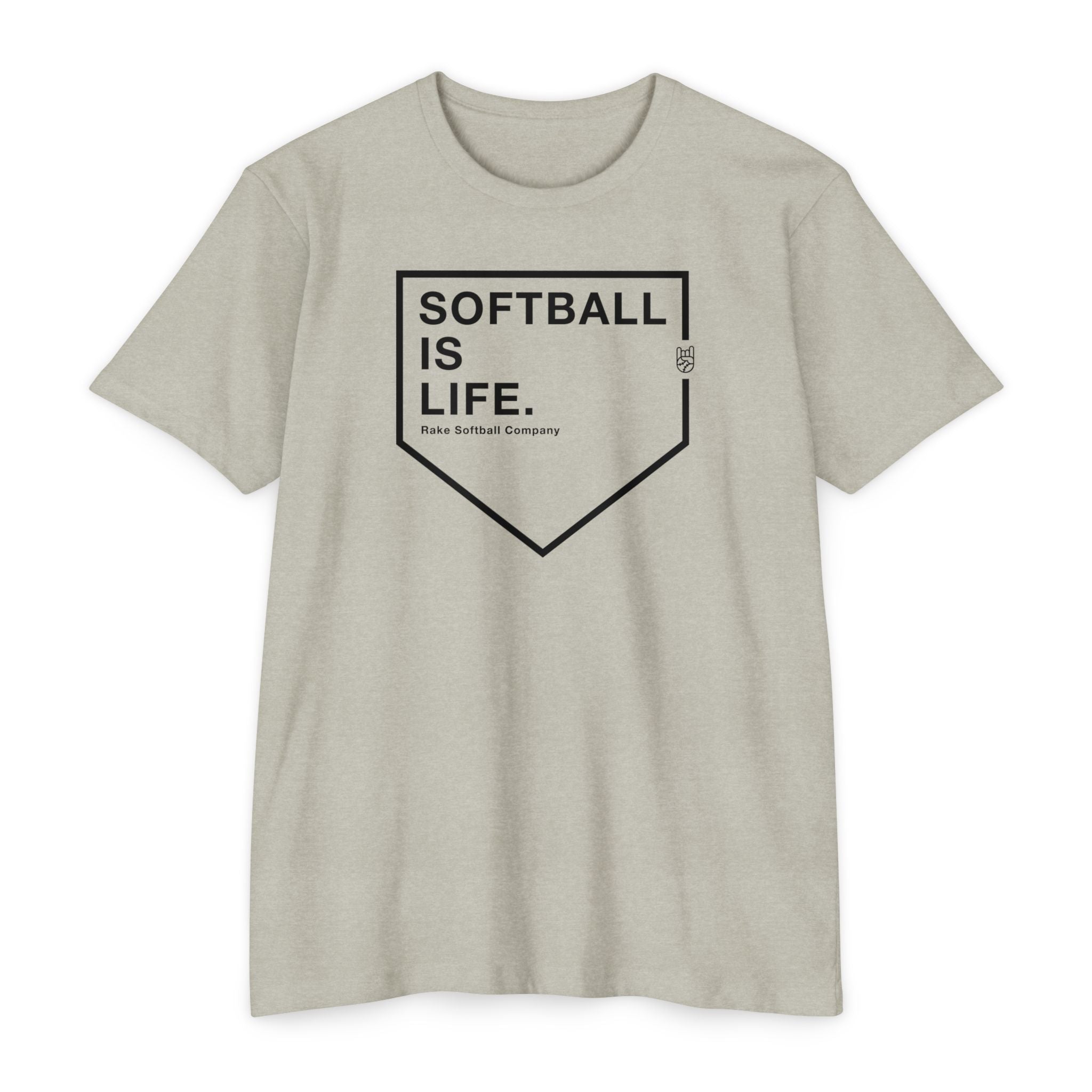Softball Is Life Tee - Rake Baseball Company - RAKE BASEBALL | BASEBALL T-SHIRT | BASEBALL CLOTHING | GOOD VIBES ONLY