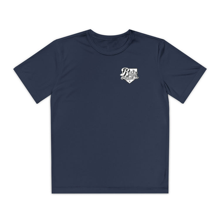 Kids Rake Softball Co. Dry Fit Tee - Rake Baseball Company - RAKE BASEBALL | BASEBALL T-SHIRT | BASEBALL CLOTHING | GOOD VIBES ONLY