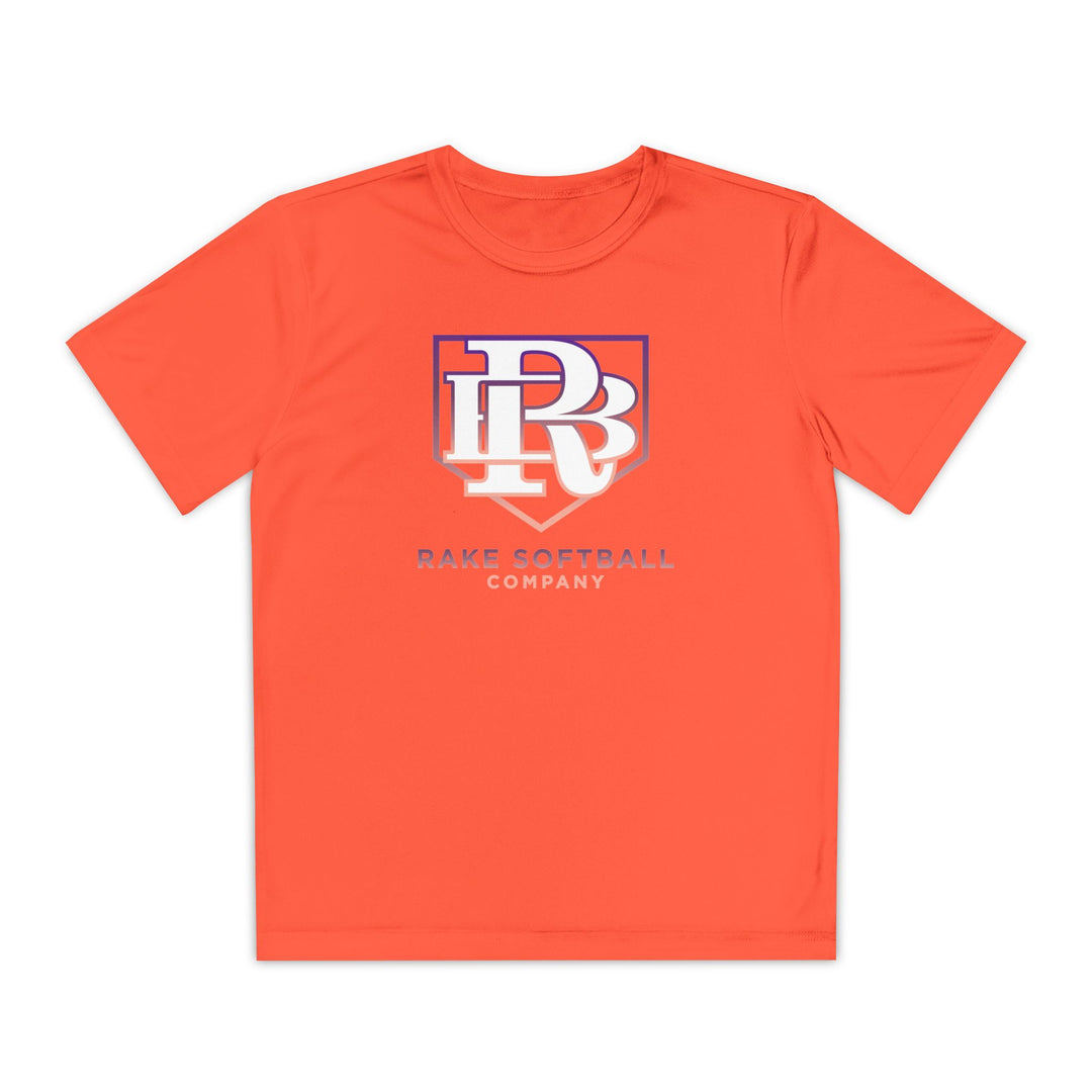 Kids RB Homeplate Softball Dry Fit Tee - Rake Baseball Company - RAKE BASEBALL | BASEBALL T-SHIRT | BASEBALL CLOTHING | GOOD VIBES ONLY