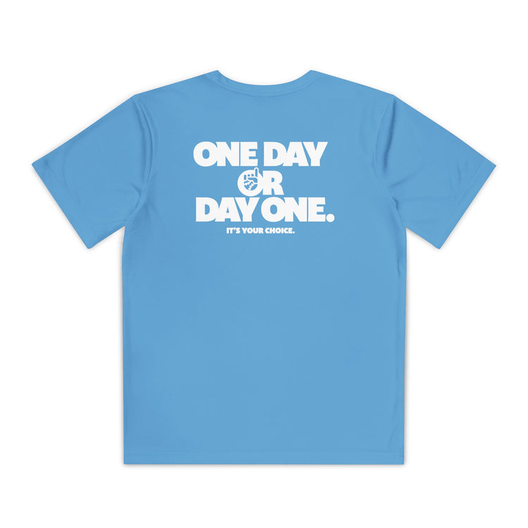 Kids One Day or Day One Dry Fit Tee - Rake Baseball Company - RAKE BASEBALL | BASEBALL T-SHIRT | BASEBALL CLOTHING | GOOD VIBES ONLY