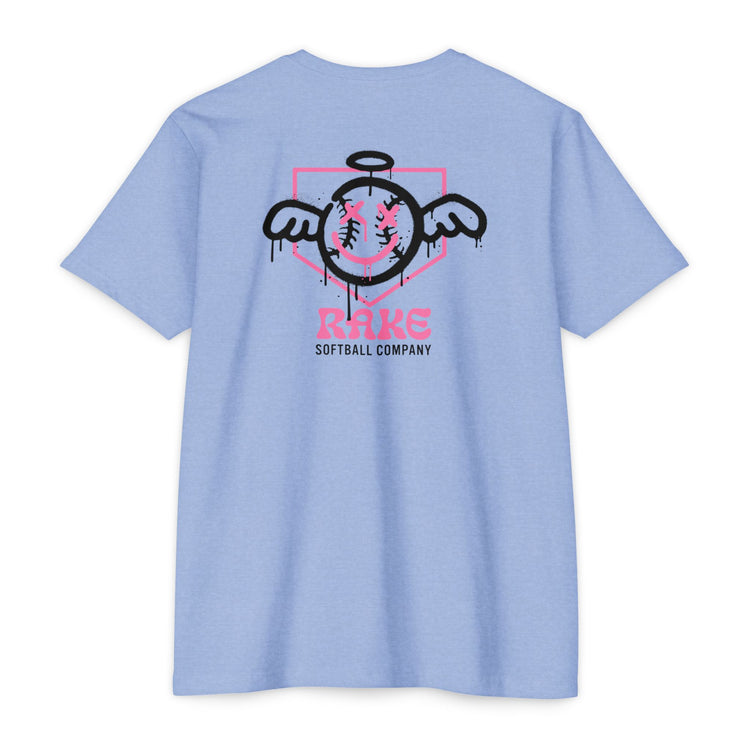 She Angel Drip Softball Tee - Rake Baseball Company - RAKE BASEBALL | BASEBALL T-SHIRT | BASEBALL CLOTHING | GOOD VIBES ONLY