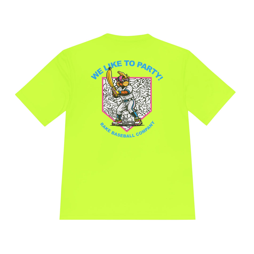 Party Animals Inspired Dry Fit Tee - Rake Baseball Company - RAKE BASEBALL | BASEBALL T-SHIRT | BASEBALL CLOTHING | GOOD VIBES ONLY