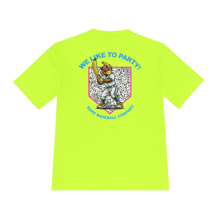 Party Animals Inspired Dry Fit Tee - Rake Baseball Company - RAKE BASEBALL | BASEBALL T-SHIRT | BASEBALL CLOTHING | GOOD VIBES ONLY