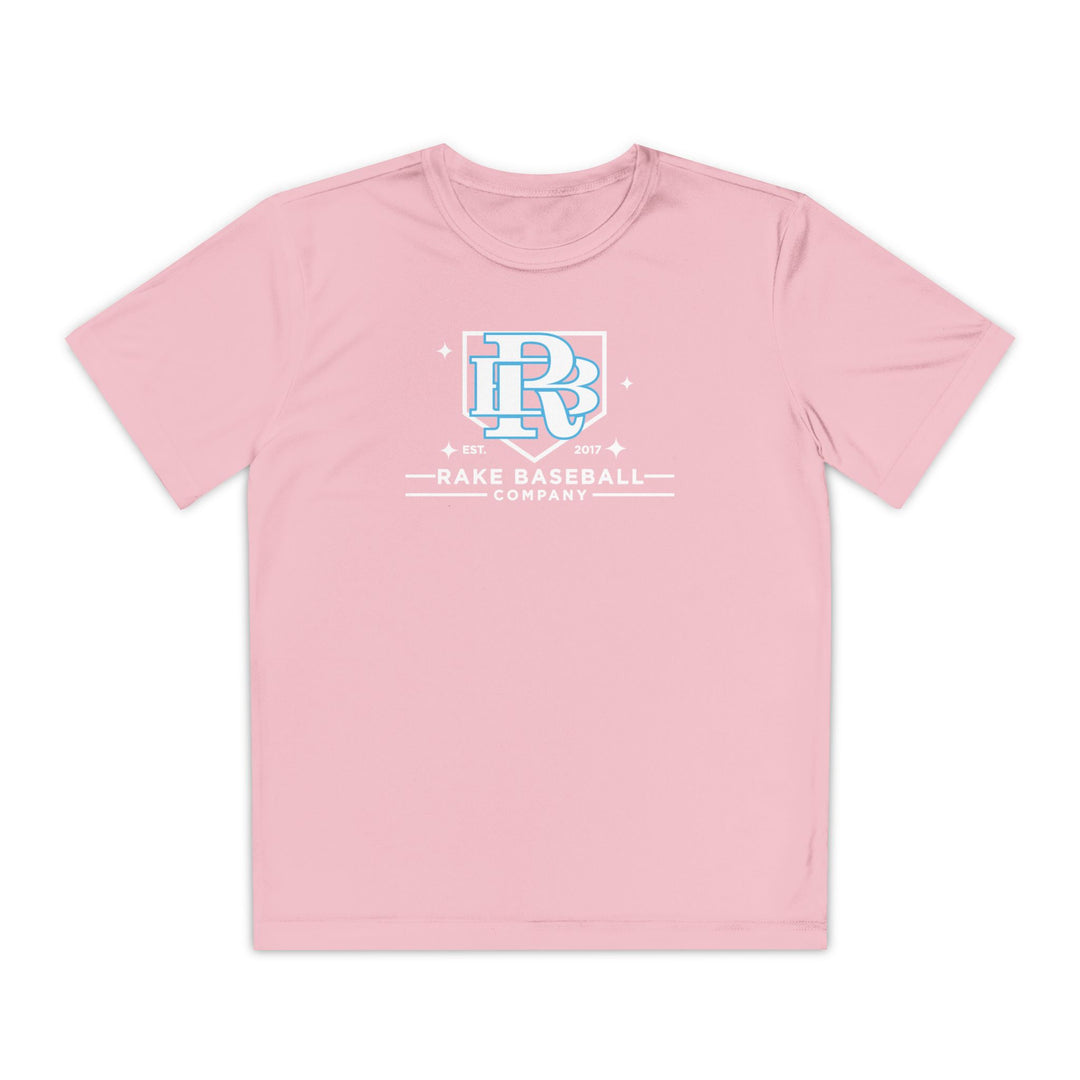 Kids Rake Baseball Homeplate Tee Dry Fit Tee - Rake Baseball Company - RAKE BASEBALL | BASEBALL T-SHIRT | BASEBALL CLOTHING | GOOD VIBES ONLY