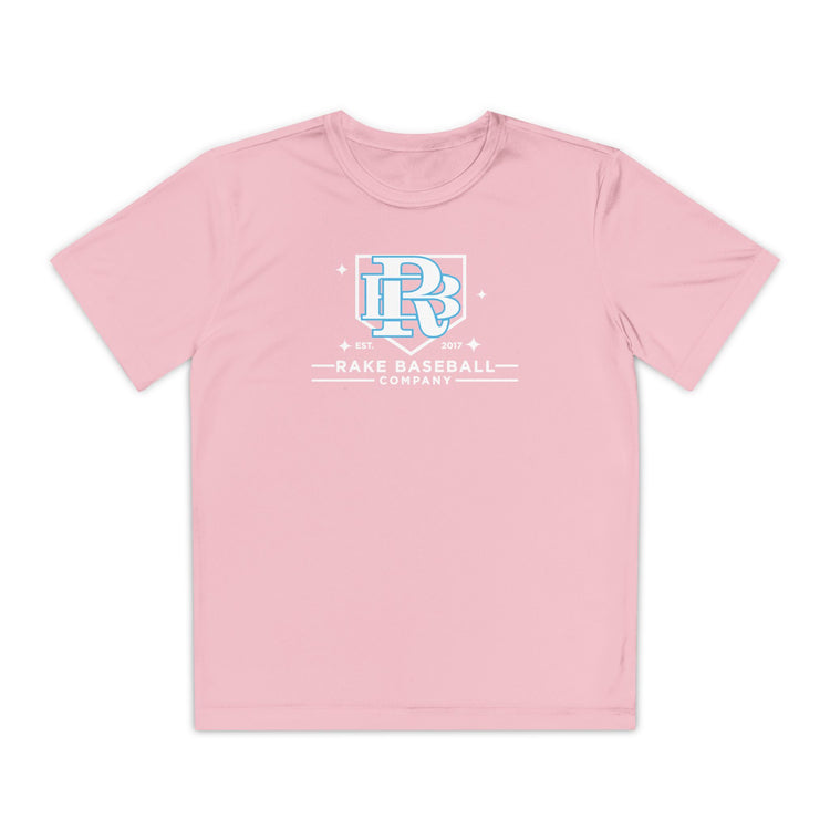 Kids Rake Baseball Homeplate Tee Dry Fit Tee - Rake Baseball Company - RAKE BASEBALL | BASEBALL T-SHIRT | BASEBALL CLOTHING | GOOD VIBES ONLY