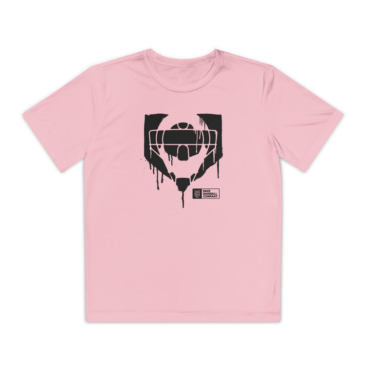Kids Catcher's Drip Dry Fit Tee - Rake Baseball Company - RAKE BASEBALL | BASEBALL T-SHIRT | BASEBALL CLOTHING | GOOD VIBES ONLY