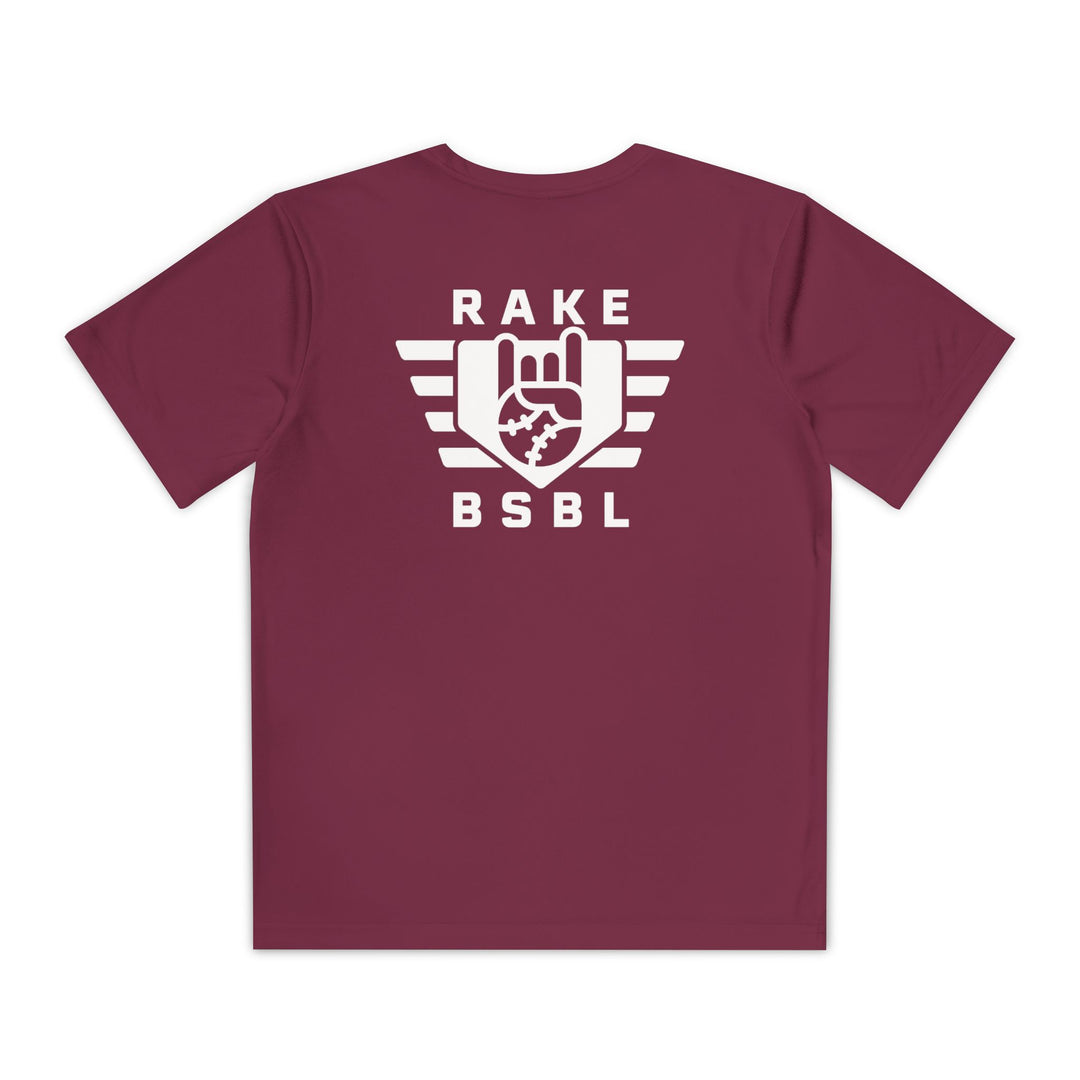 Kids Rake Flag Dry Fit Tee - Rake Baseball Company - RAKE BASEBALL | BASEBALL T-SHIRT | BASEBALL CLOTHING | GOOD VIBES ONLY