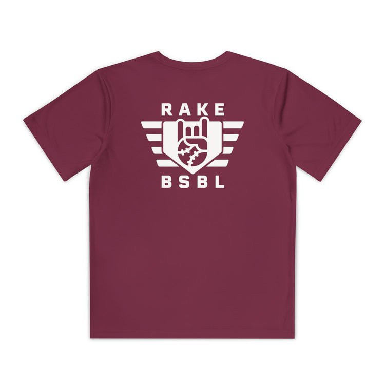 Kids Rake Flag Dry Fit Tee - Rake Baseball Company - RAKE BASEBALL | BASEBALL T-SHIRT | BASEBALL CLOTHING | GOOD VIBES ONLY