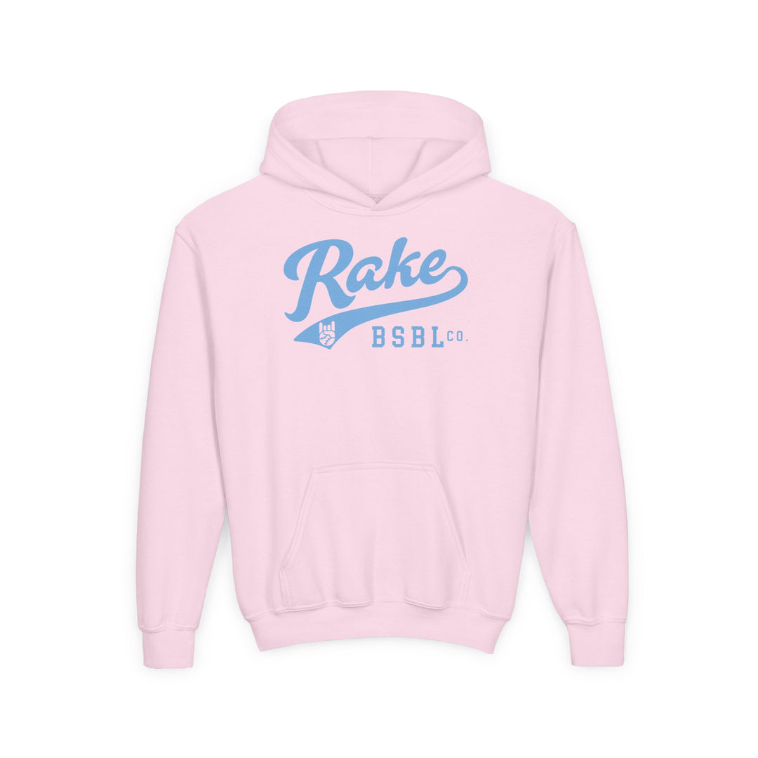 Kids Rake Script (Light Blue) Hoodie