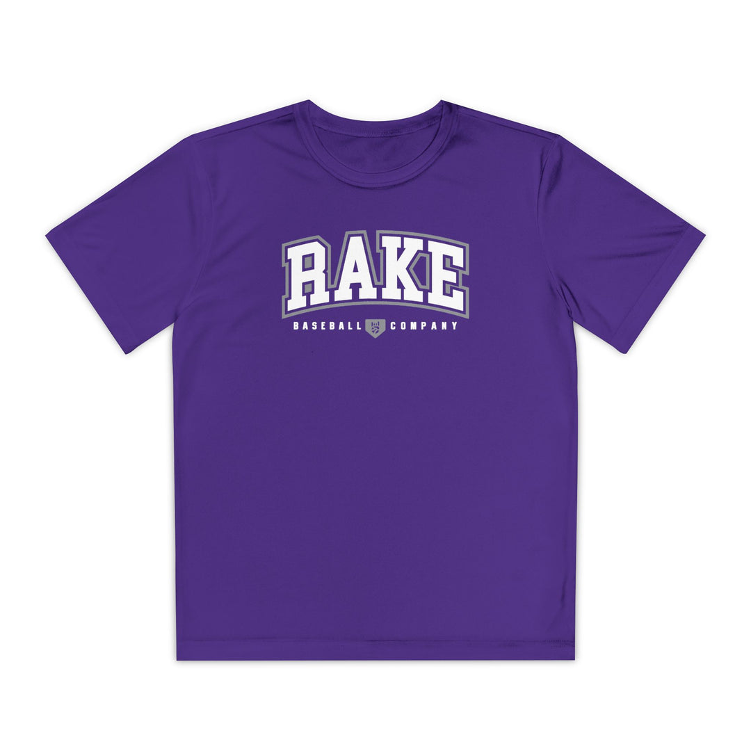 Kids Rake Collegiate Dry Fit Tee - Rake Baseball Company - RAKE BASEBALL | BASEBALL T-SHIRT | BASEBALL CLOTHING | GOOD VIBES ONLY